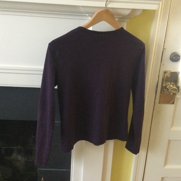 Vintage 90s Y2K The Limited Knit Cardigan Cotton Purple - Sz Medium - Picture 2 of 10